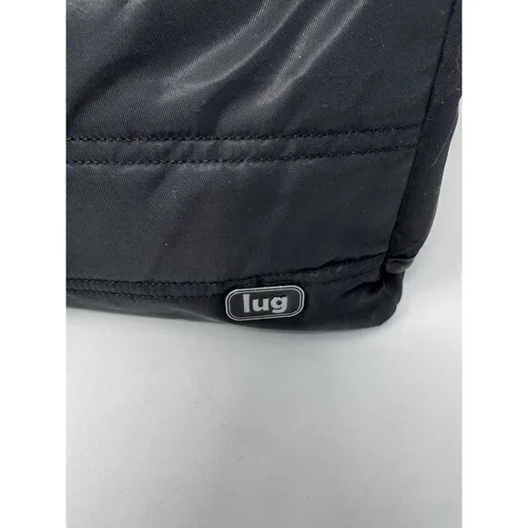 Lug Womens Cable Car Large Satchel Tote Crossbody Bag Purse Black EUC 12 X 15” - Picture 4 of 14